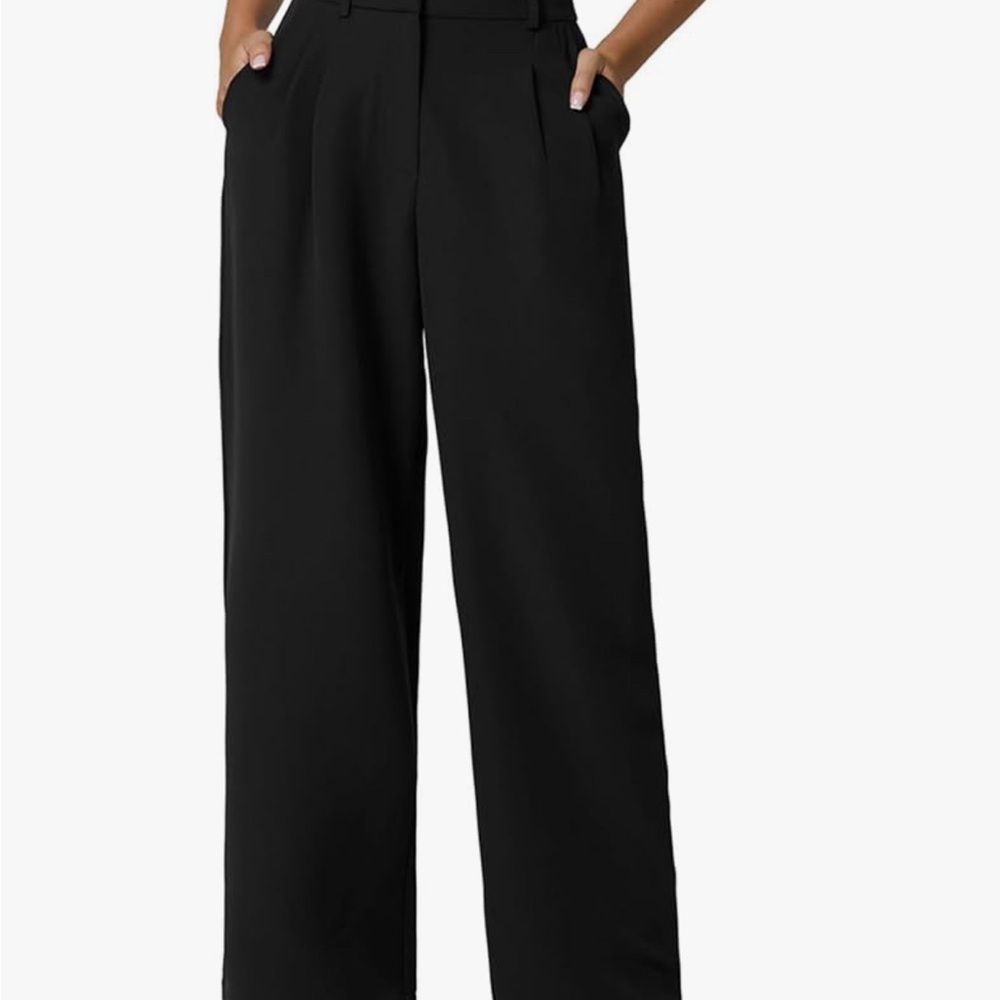 NWT High Waisted Wide Leg Black Dress Pants - Picture 6 of 16